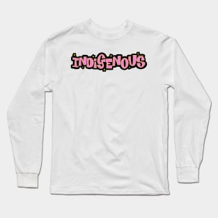 Pink Indigenous Long Sleeve T-Shirt